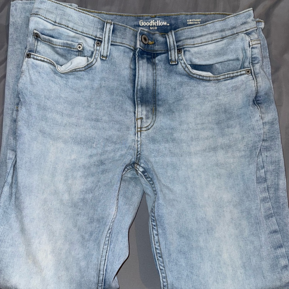 Goodfellow Light Wash Slim Straight Jeans
